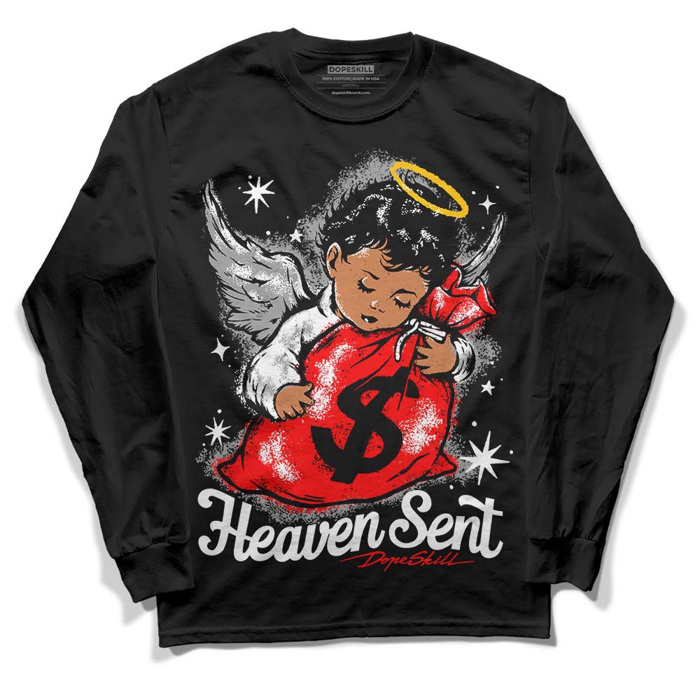 Black and White Collection DopeSkill Long Sleeve T-Shirt Heaven Sent Graphic