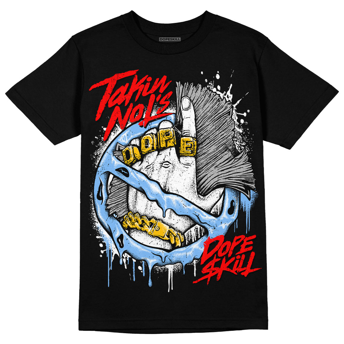 AJ 6 University Blue DopeSkill T-Shirt Takin No L's Graphic