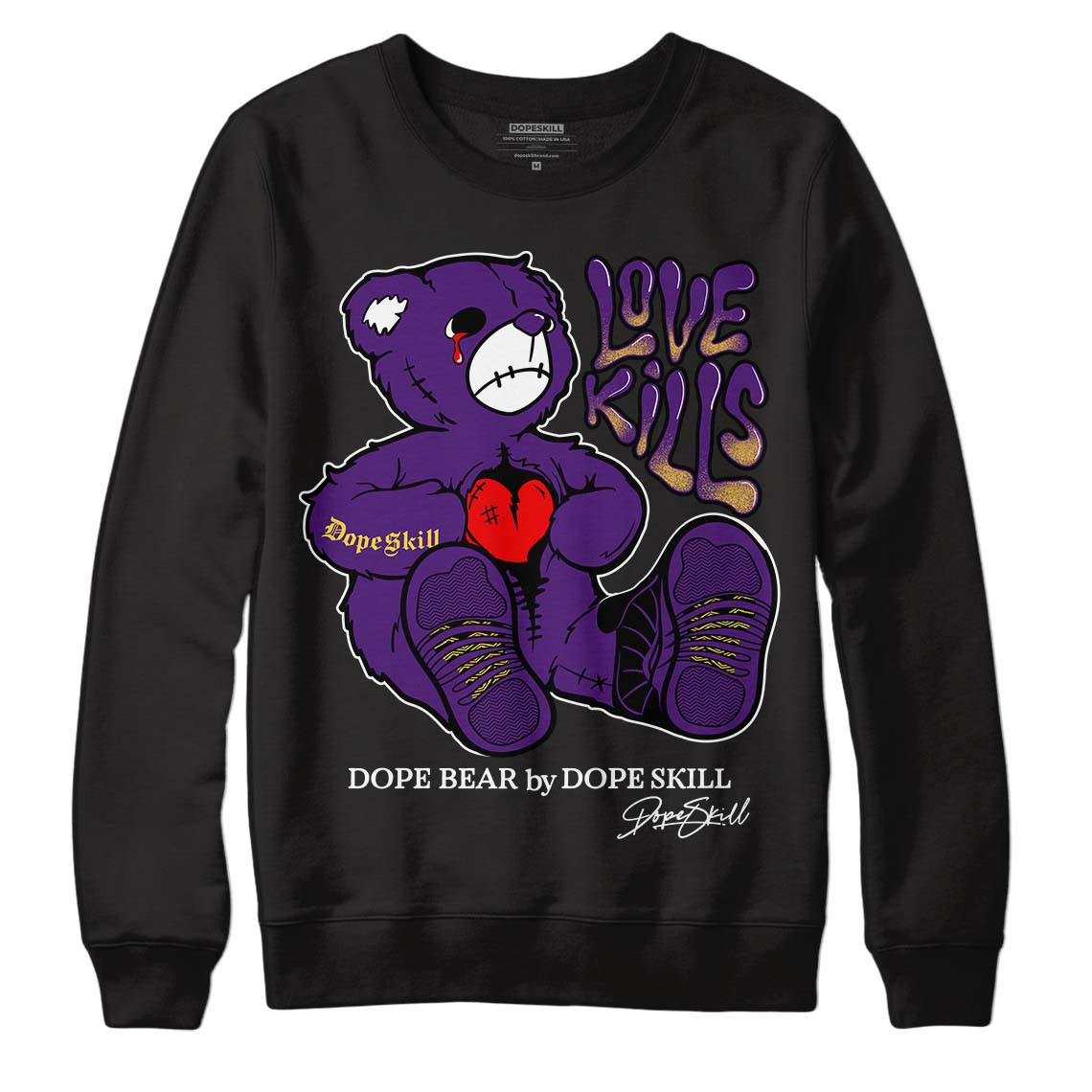 Field Purple 12s DopeSkill Sweatshirt Love Kills Graphic