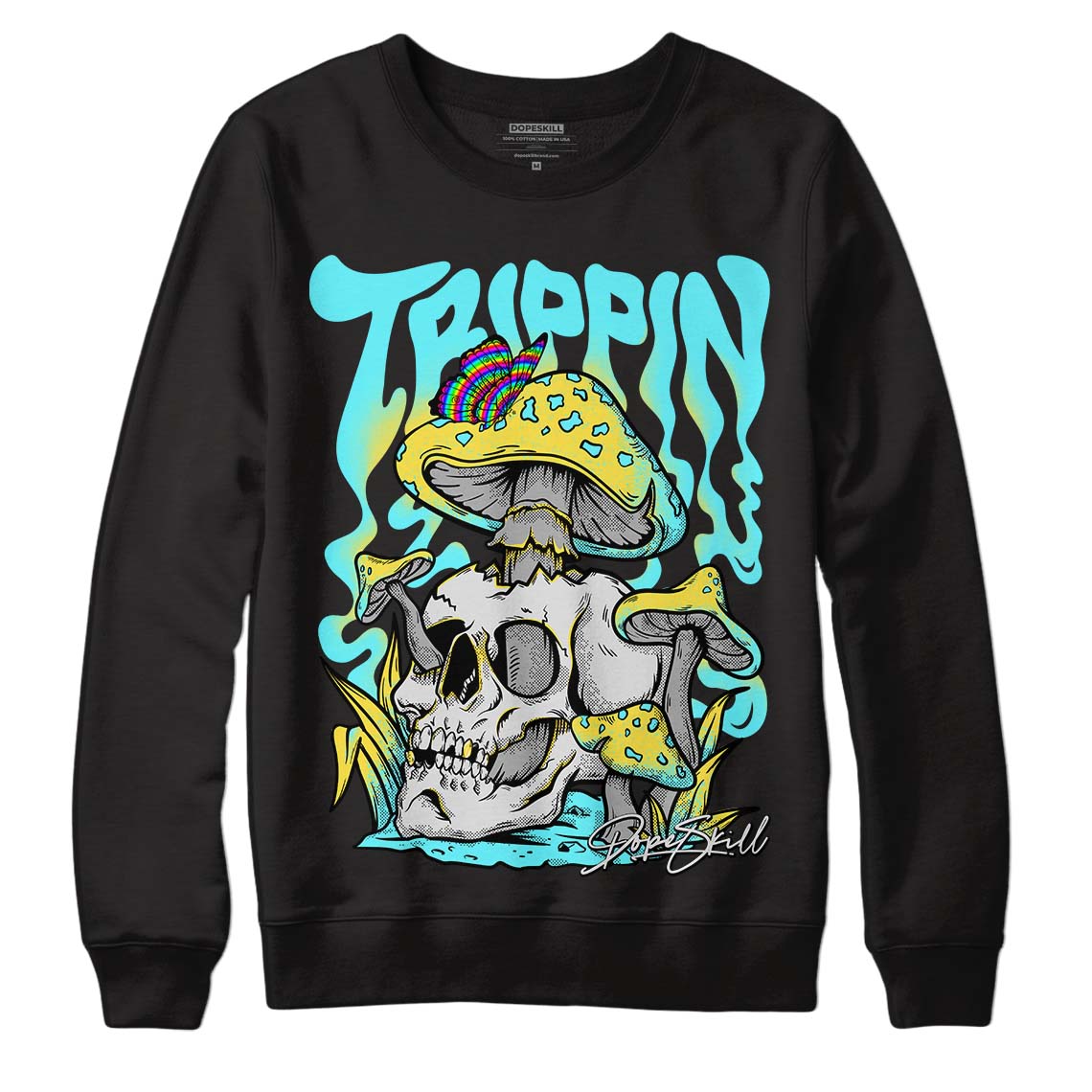 Aqua 5s DopeSkill Sweatshirt Trippin Graphic