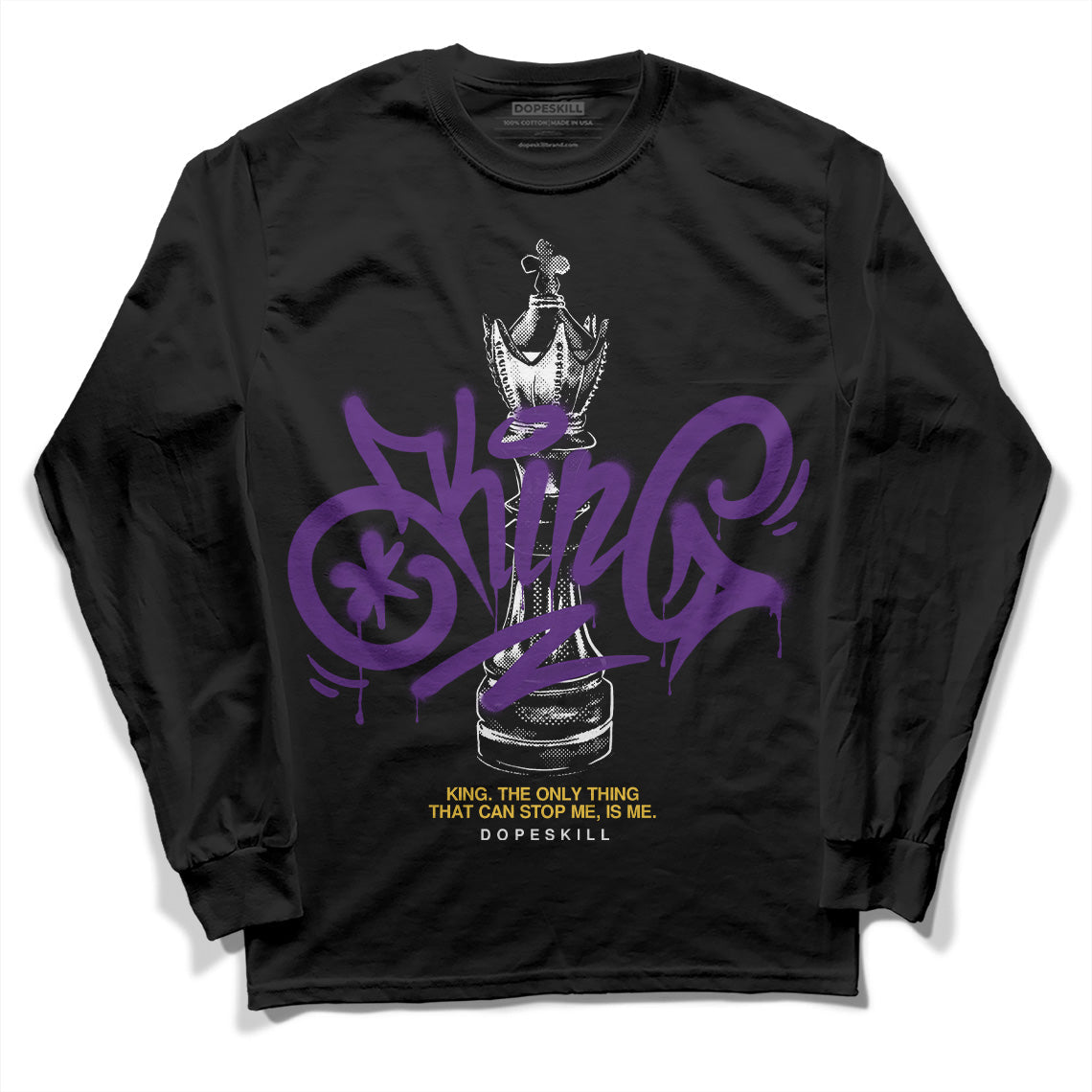 Field Purple 12s DopeSkill Long Sleeve T-Shirt King Chess Graphic