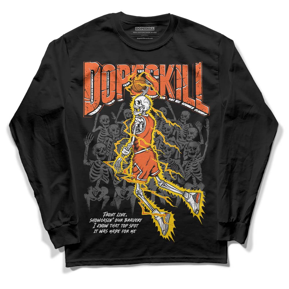 Georgia Peach 3s DopeSkill Long Sleeve T-Shirt Thunder Dunk Graphic