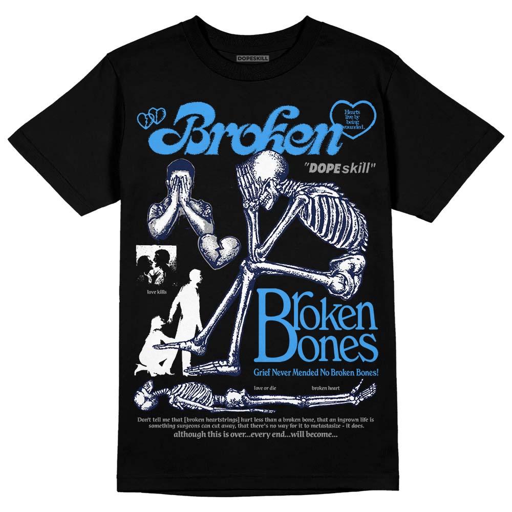 Midnight Navy 3s DopeSkill T-Shirt Broken Bones Graphic
