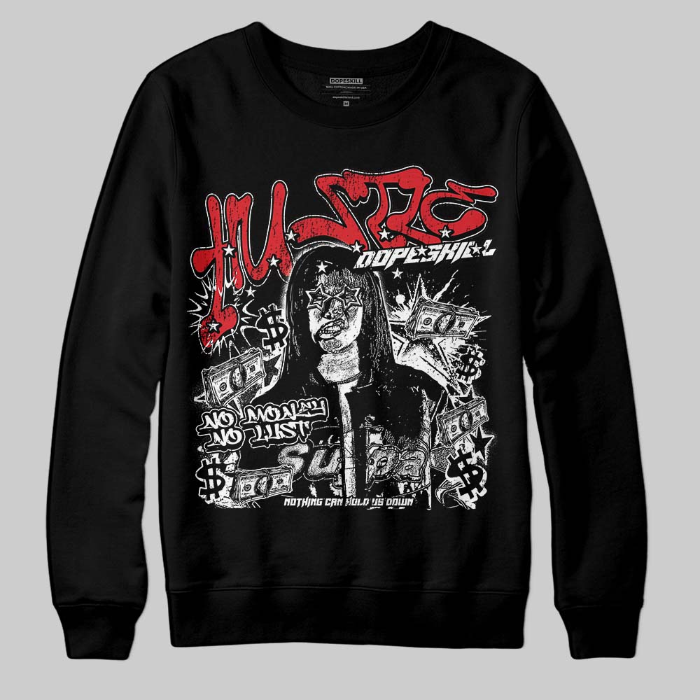 Black and White Collection DopeSkill Sweatshirt No Money No Lust Graphic