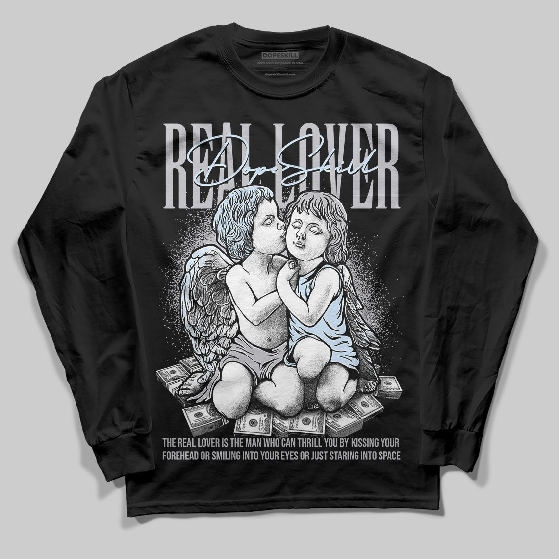 Cement Grey 11s DopeSkill Long Sleeve T-Shirt Real Lover Graphic