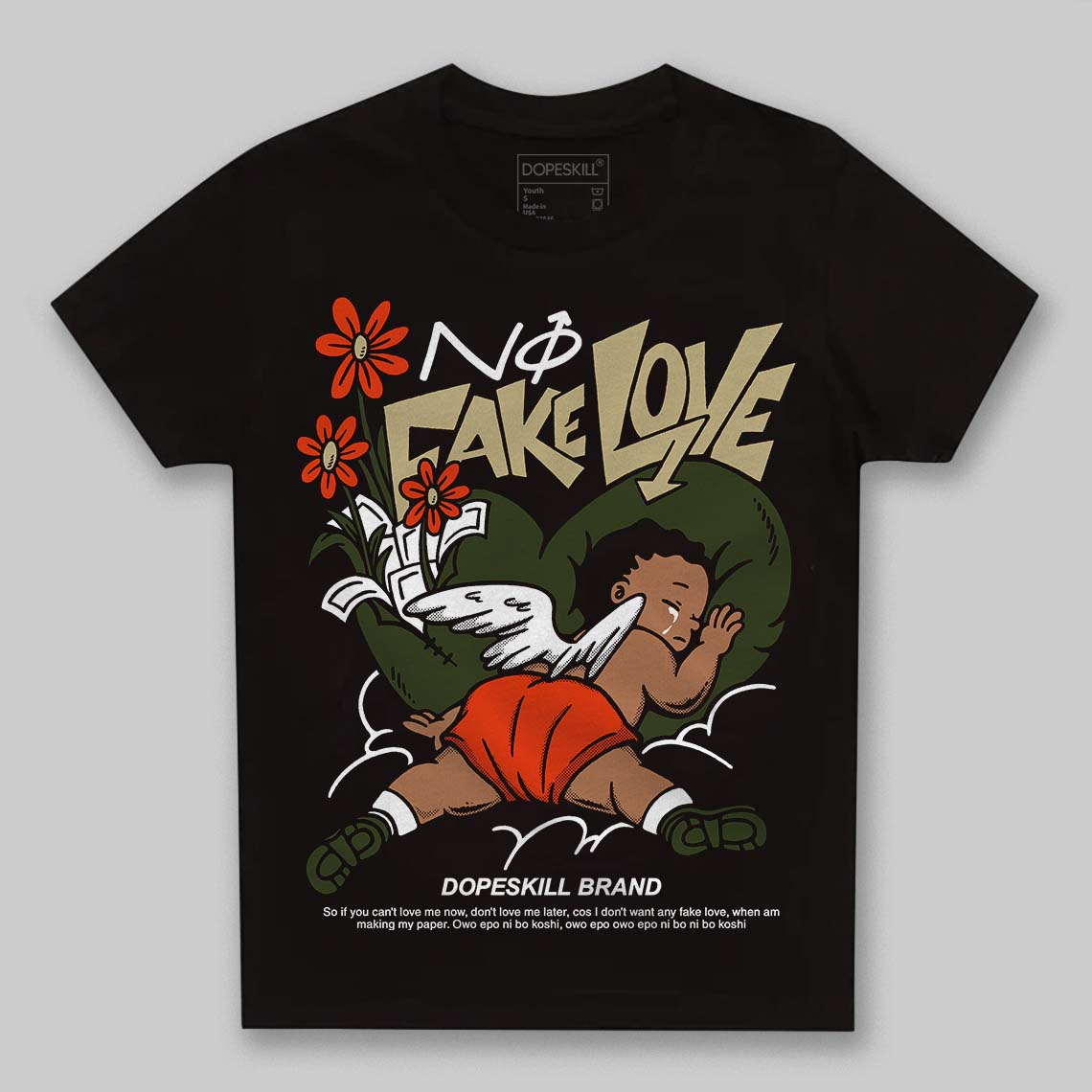 Olive Collection DopeSkill Toddler Kids T-shirt No Fake Love Graphic