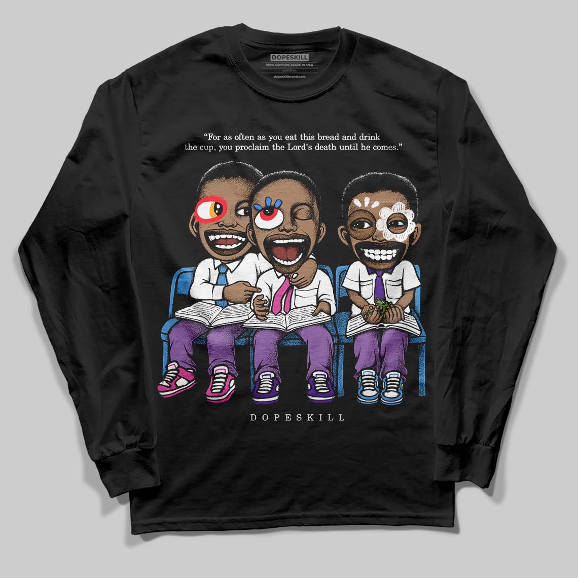 PURPLE Collection DopeSkill Long Sleeve T-Shirt First Sunday Graphic