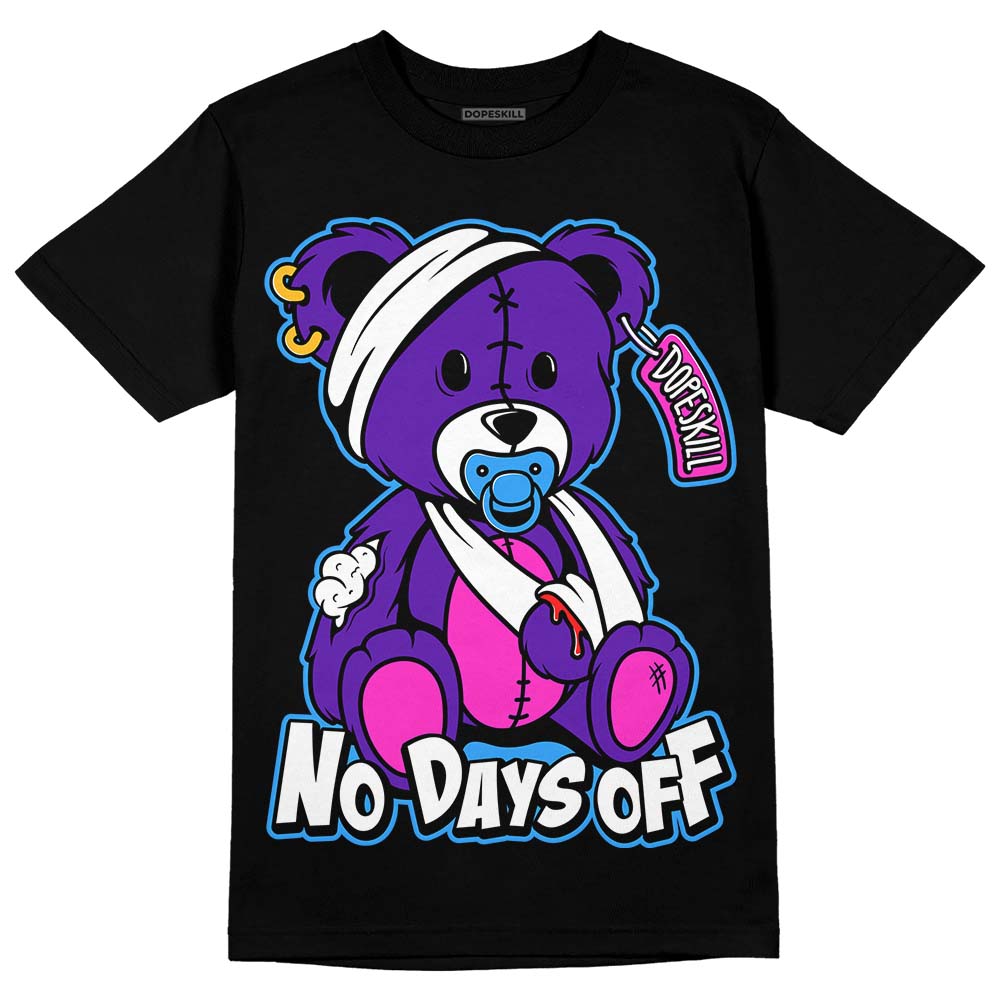 Dunk Purple Championship Court White DopeSkill T-Shirt Hurt Bear Graphic