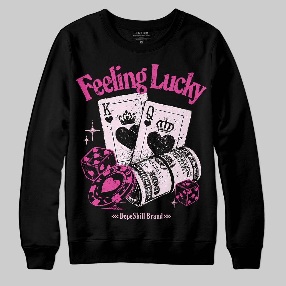 Pink Collection DopeSkill Sweatshirt Feeling Lucky Graphic