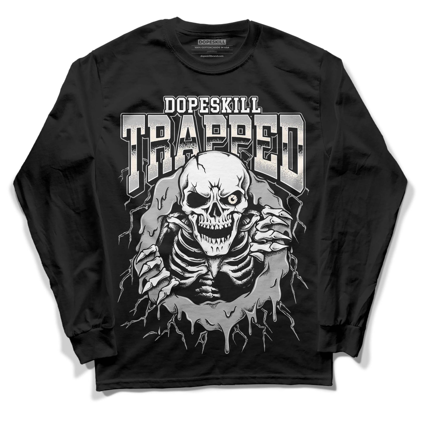 Off Noir 3s DopeSkill Long Sleeve T-Shirt Trapped Halloween Graphic