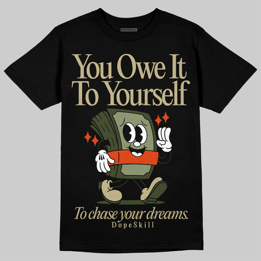 Olive Collection DopeSkill T-Shirt Owe It To Yourself Graphic