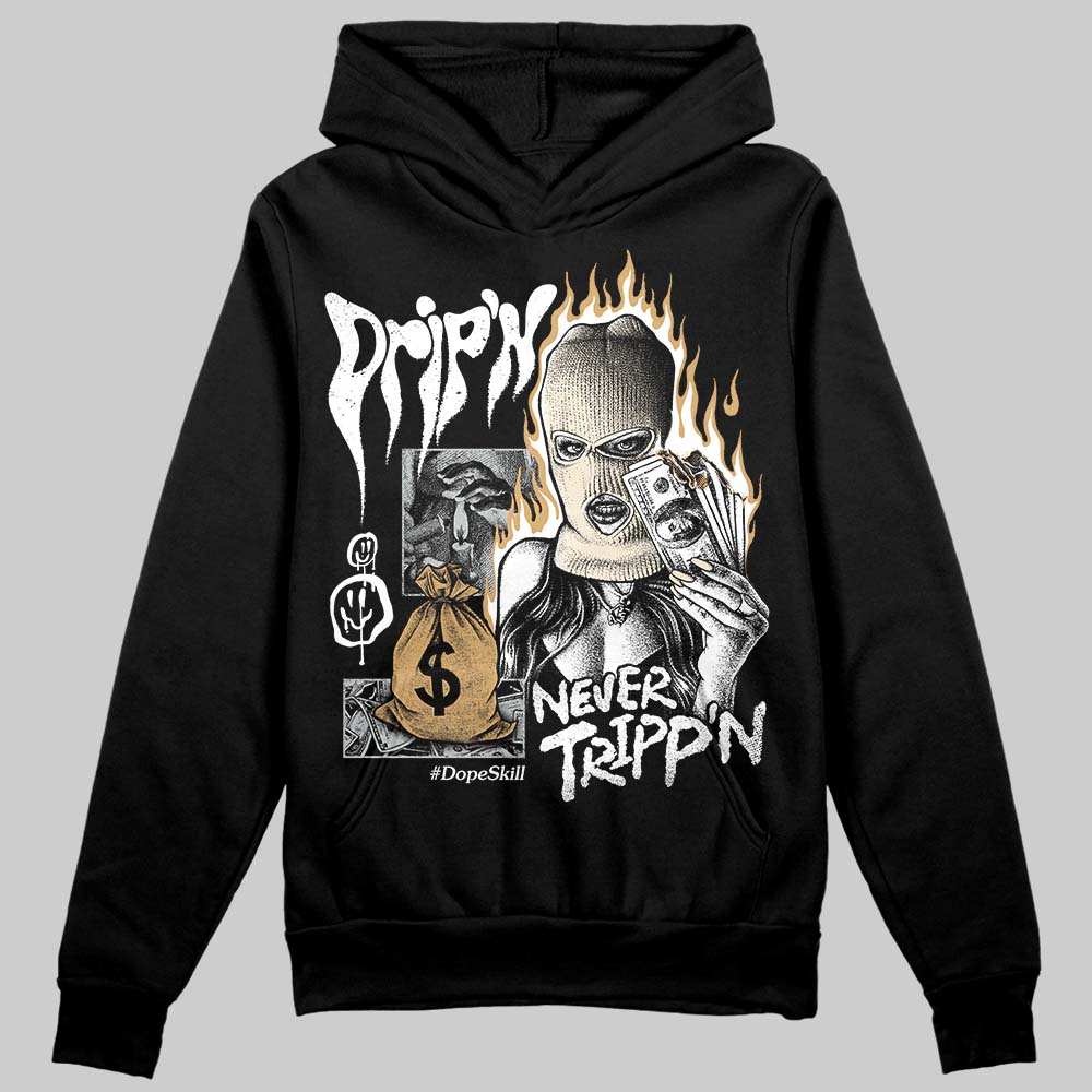 Reverse Metallic 5s DopeSkill Hoodie Sweatshirt Drip'n Never Tripp'n Graphic