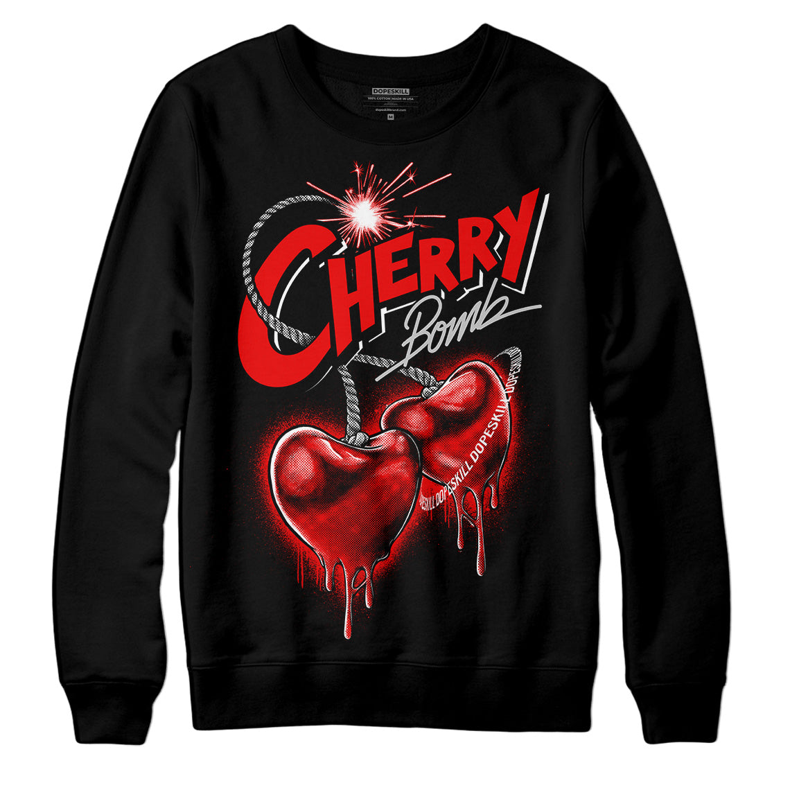 Cherry 12s DopeSkill Sweatshirt Cherry Bomb Graphic