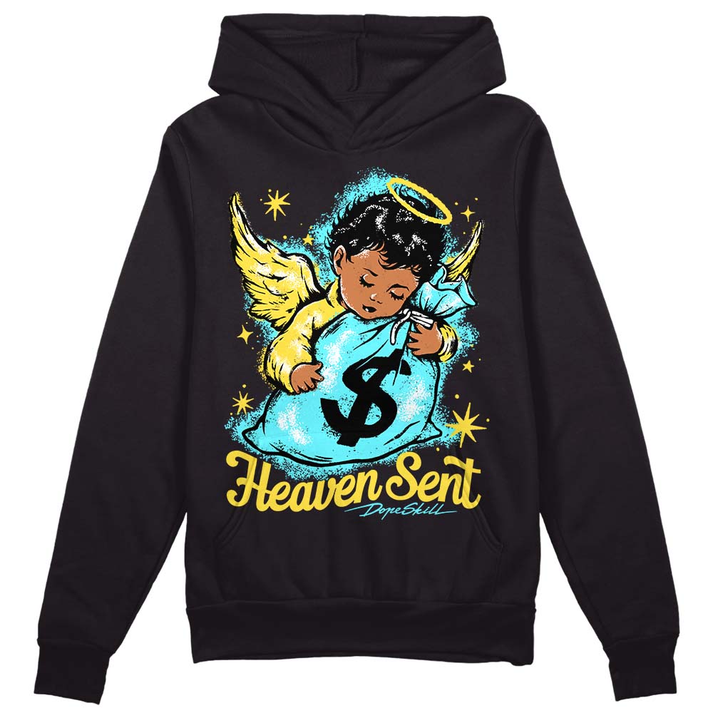 Aqua 5s DopeSkill Hoodie Sweatshirt Heaven Sent Graphic
