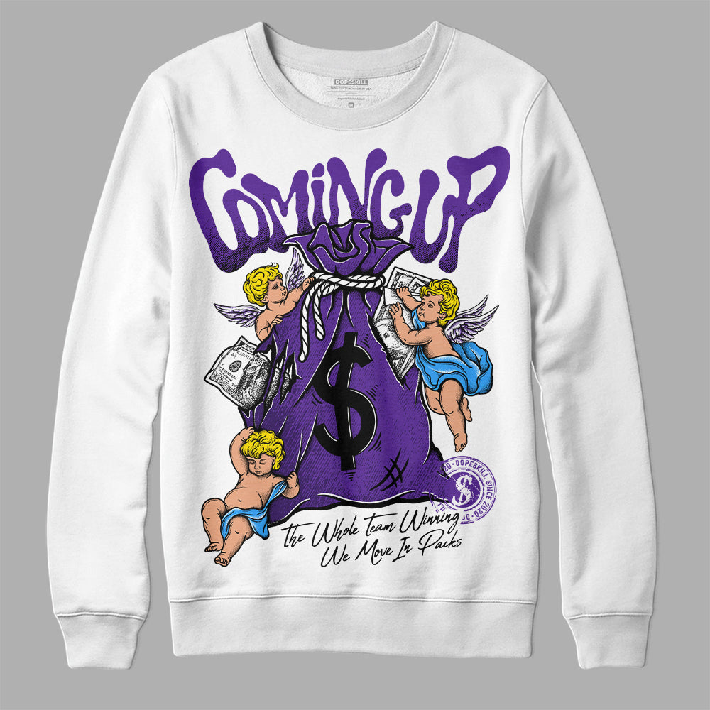 PURPLE Collection DopeSkill Sweatshirt Money Bag Coming Up Graphic