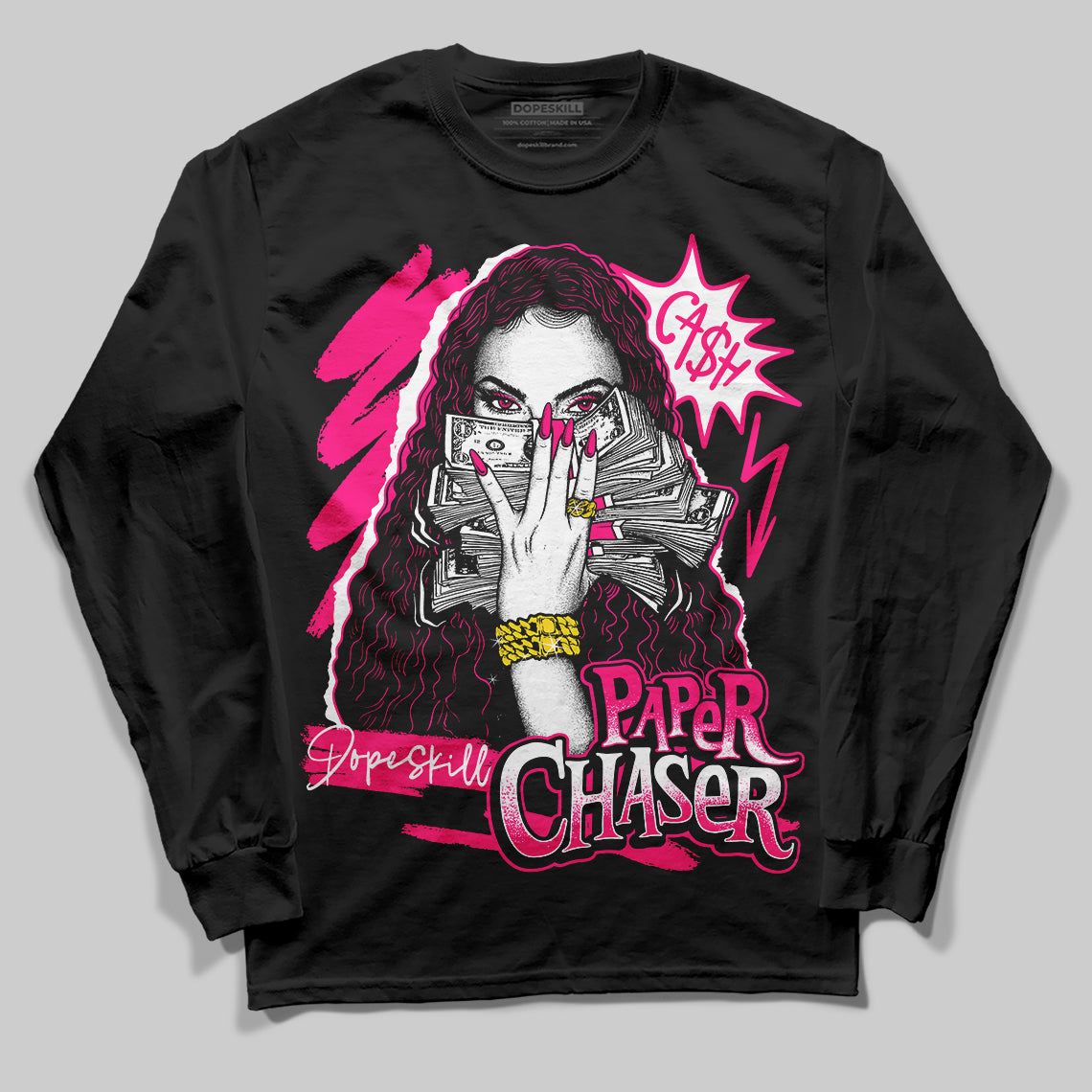 Fierce Pink 1s DopeSkill Long Sleeve T-Shirt NPC Graphic