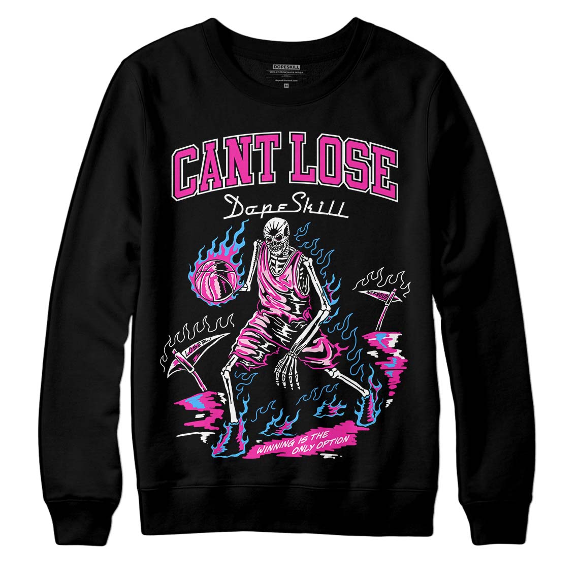 Pink Collection DopeSkill Sweatshirt Cant Lose Graphic
