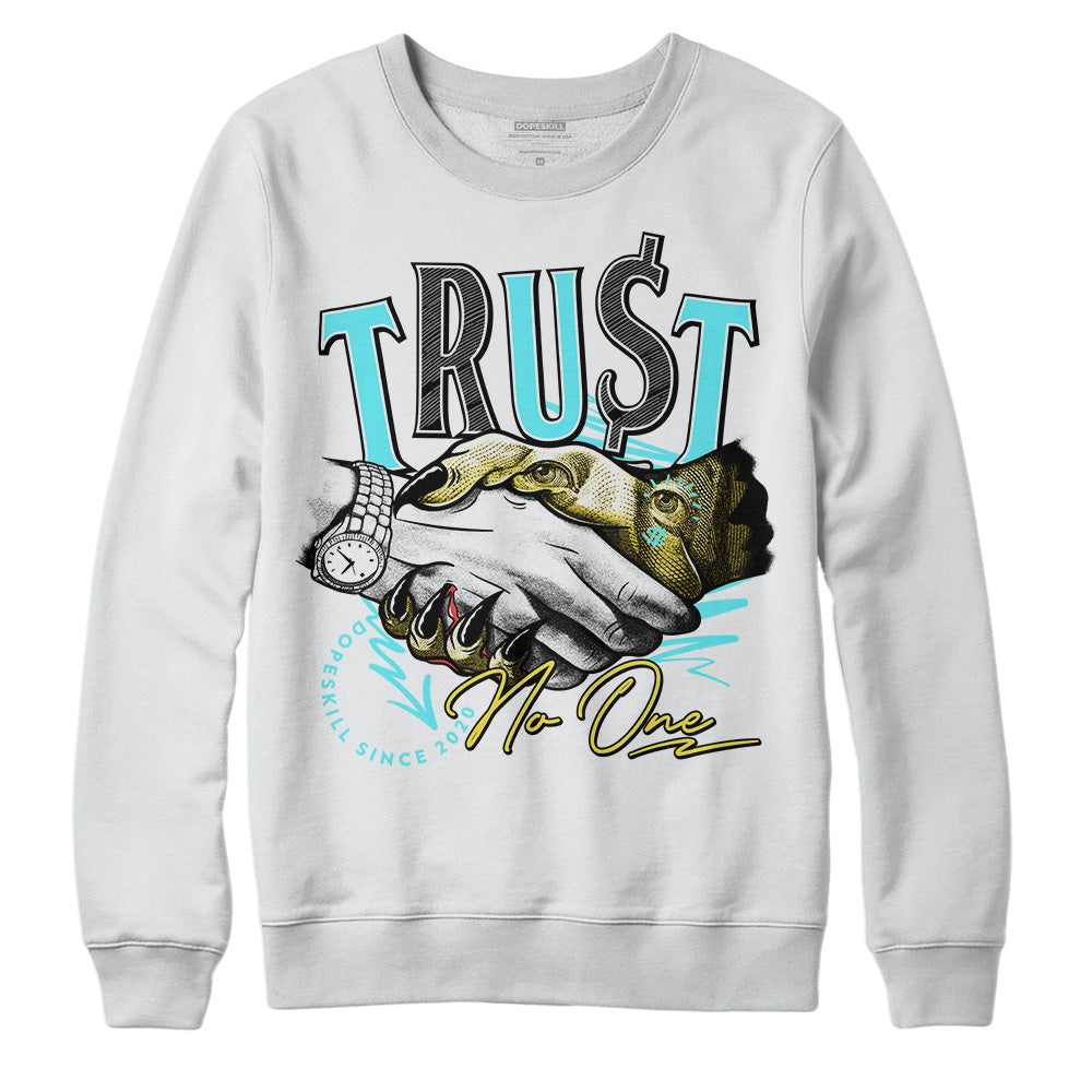 Aqua 5s DopeSkill Sweatshirt Trust No One Graphic