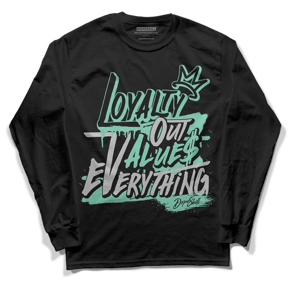 Green Glow 3s DopeSkill Long Sleeve T-Shirt LOVE Graphic