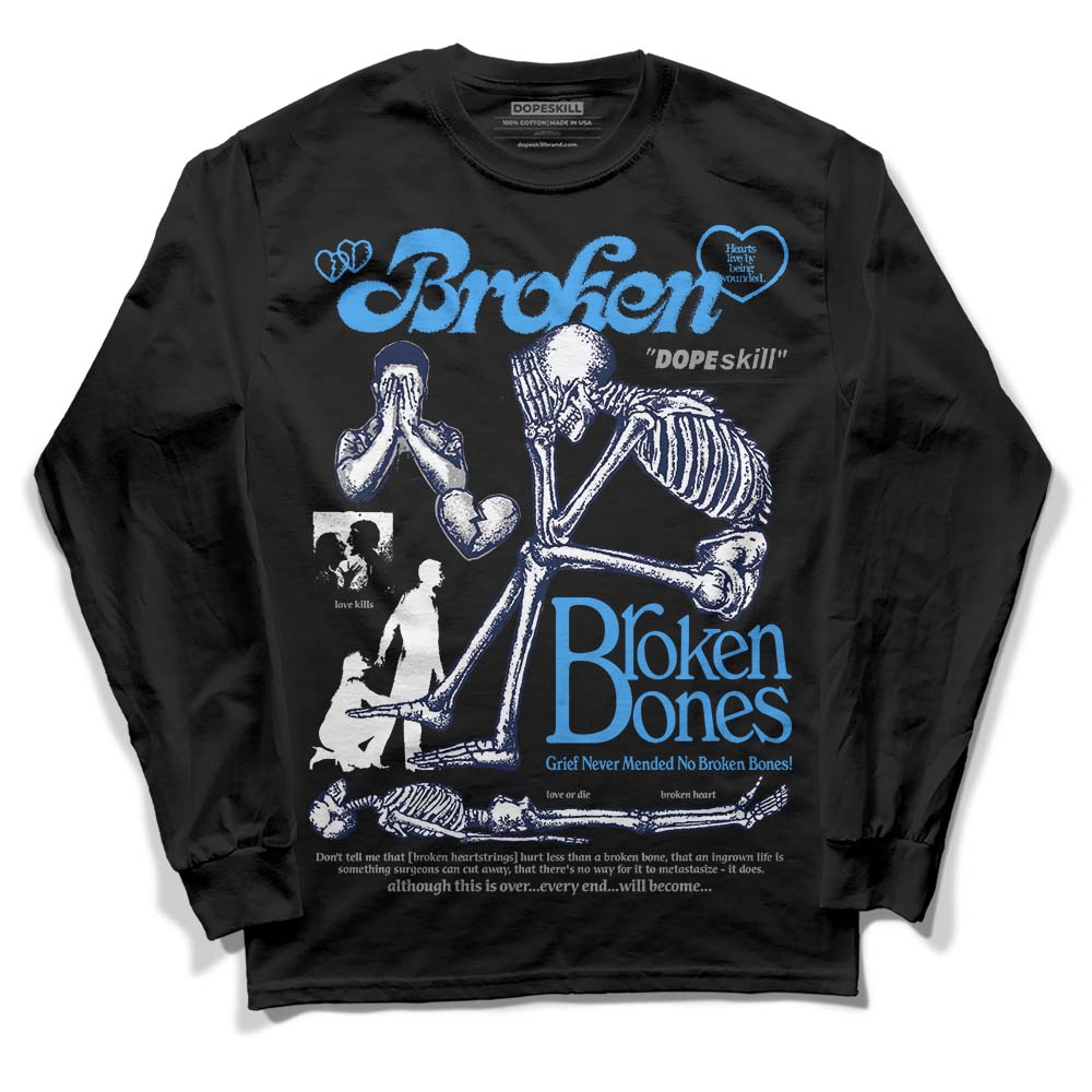 AJ Spizike White Obsidian DopeSkill Long Sleeve T-Shirt Broken Bones Graphic