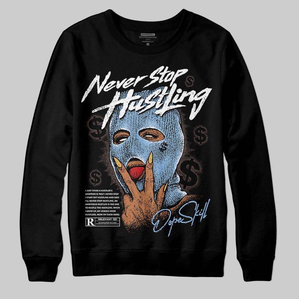 Handball Spezial Light Blue DopeSkill Sweatshirt Never Stop Hustling Graphic
