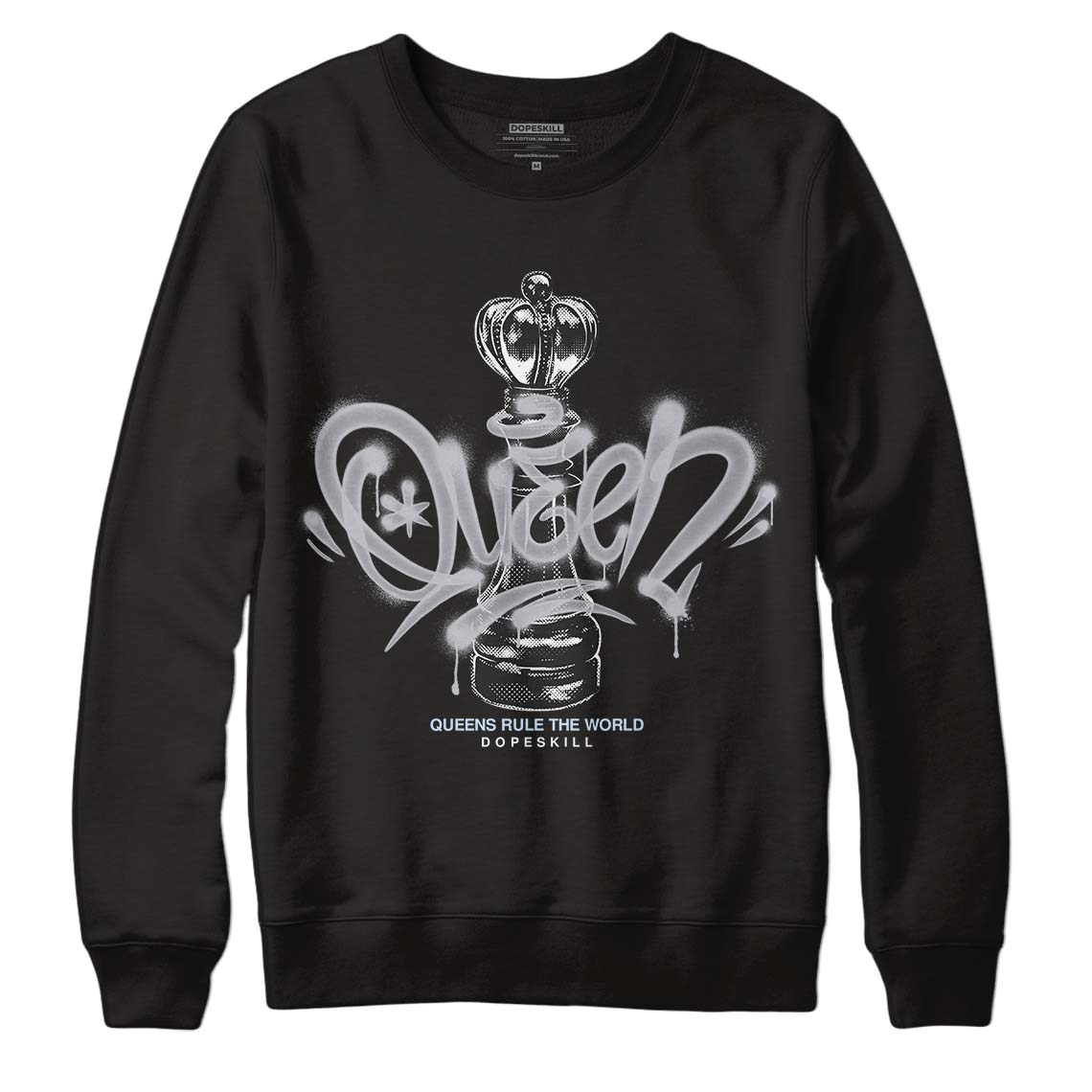 Cement Grey 11s DopeSkill Sweatshirt Queen Chess Graphic