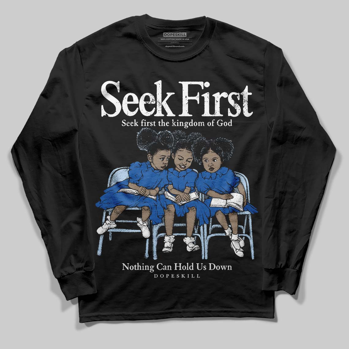 Space Jam 11s DopeSkill Long Sleeve T-Shirt New Seek First Graphic