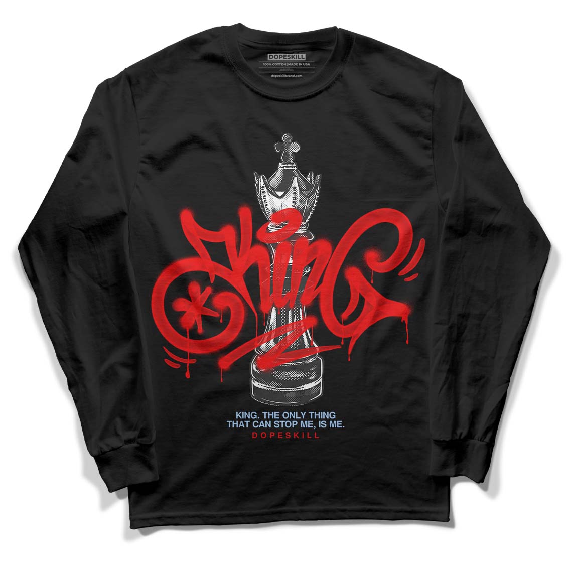 Cherry 11s DopeSkill Long Sleeve T-Shirt King Chess Graphic