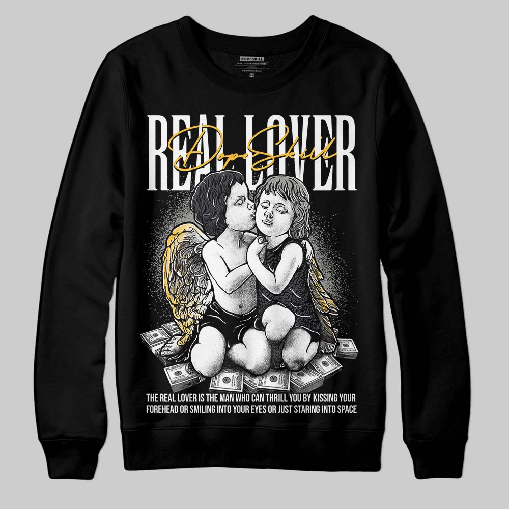 Black Cat 3s DopeSkill Sweatshirt Real Lover Graphic