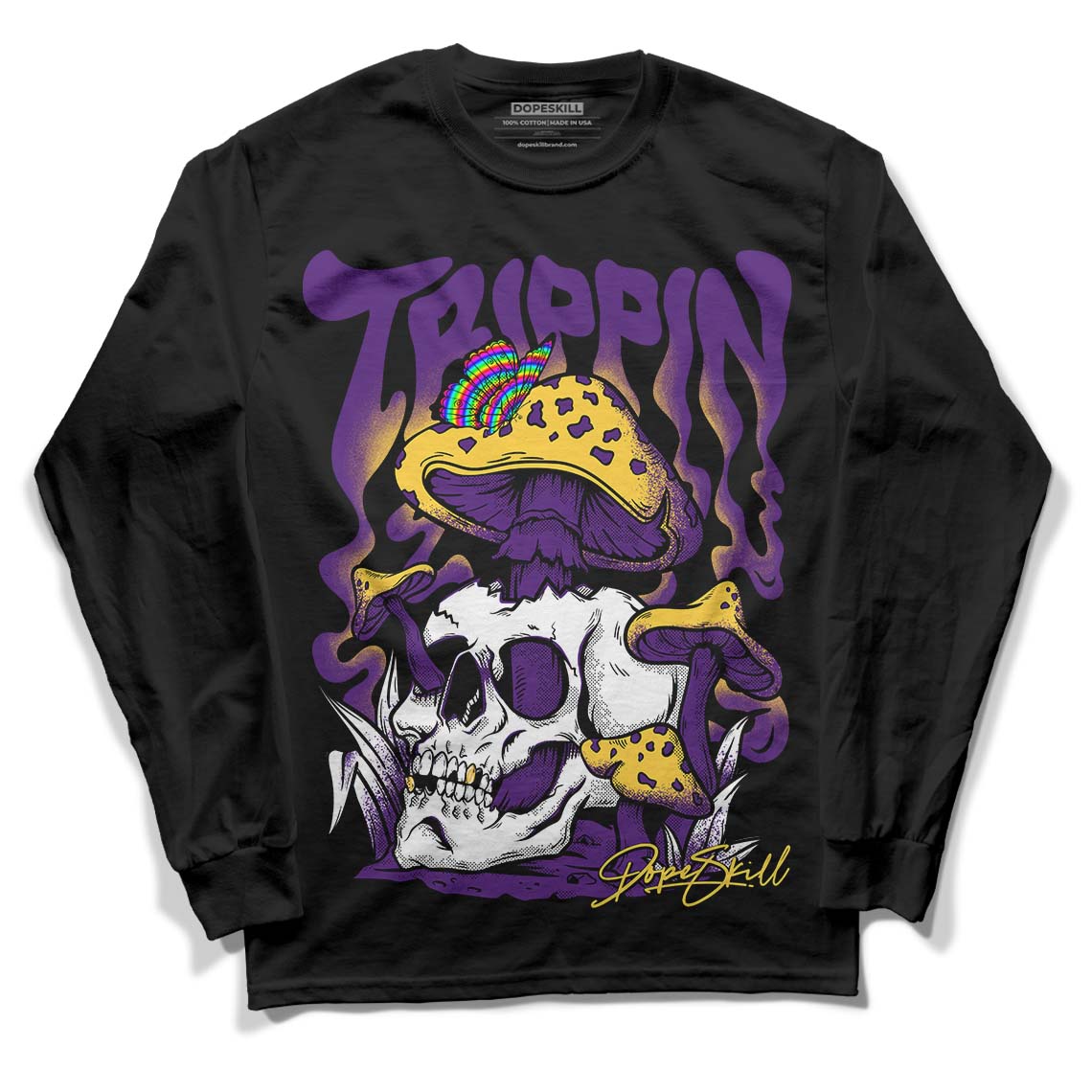 Field Purple 12s DopeSkill Long Sleeve T-Shirt Trippin Graphic