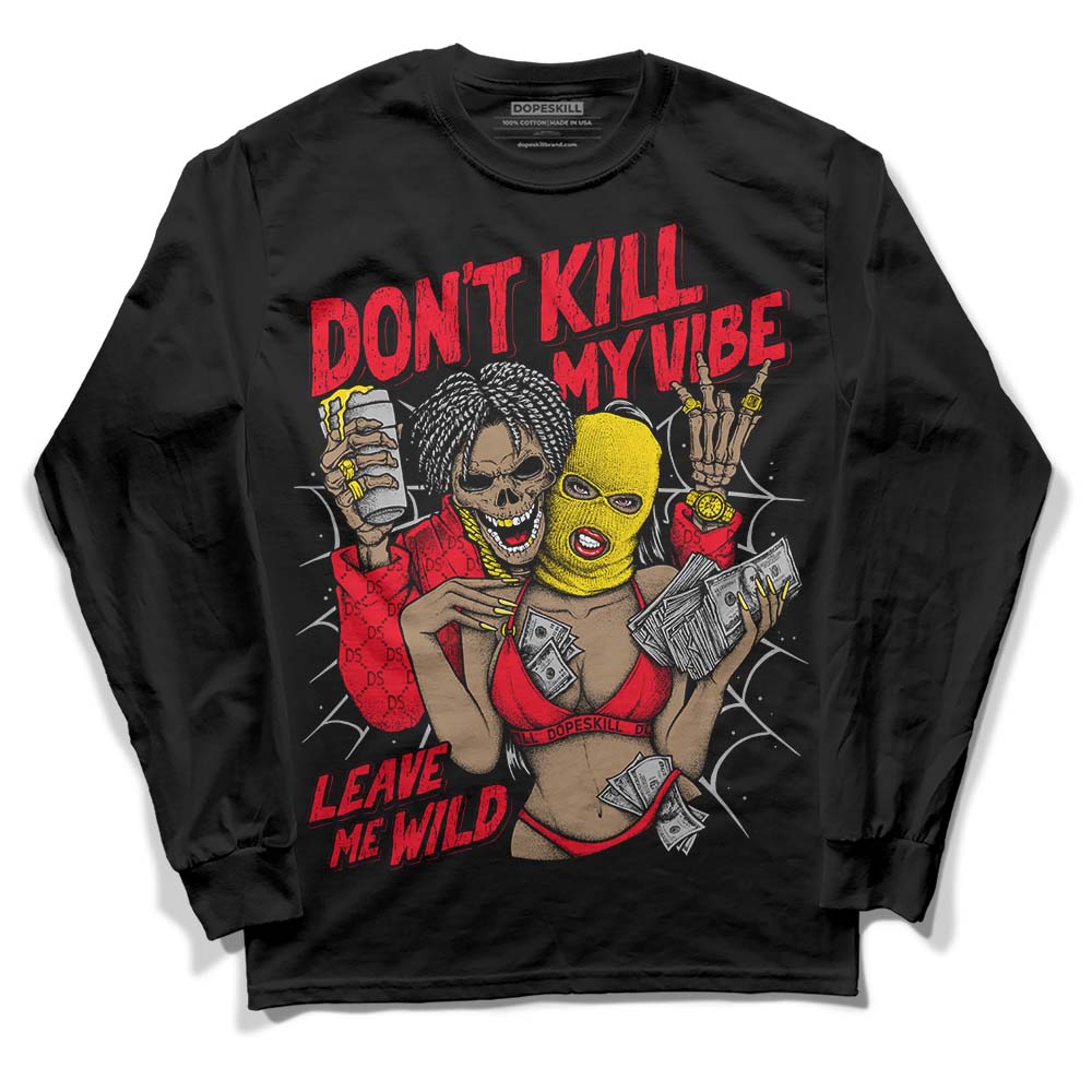 Red Thunder 4s DopeSkill Long Sleeve T-Shirt Don't Kill My Vibe Graphic