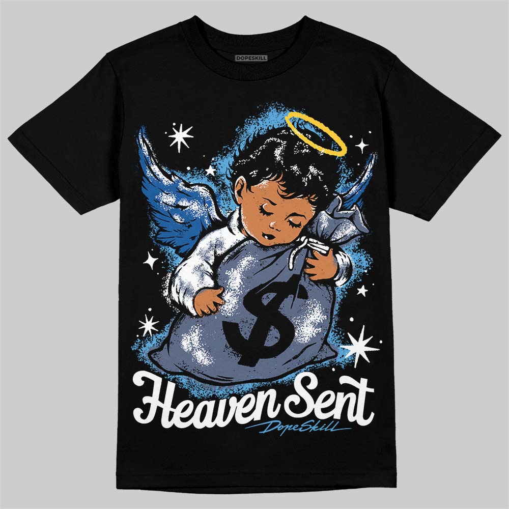 Diffused Blue 11s DopeSkill T-Shirt Heaven Sent Graphic