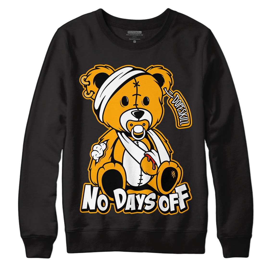 Black Taxi 12s DopeSkill Sweatshirt Hurt Bear Graphic
