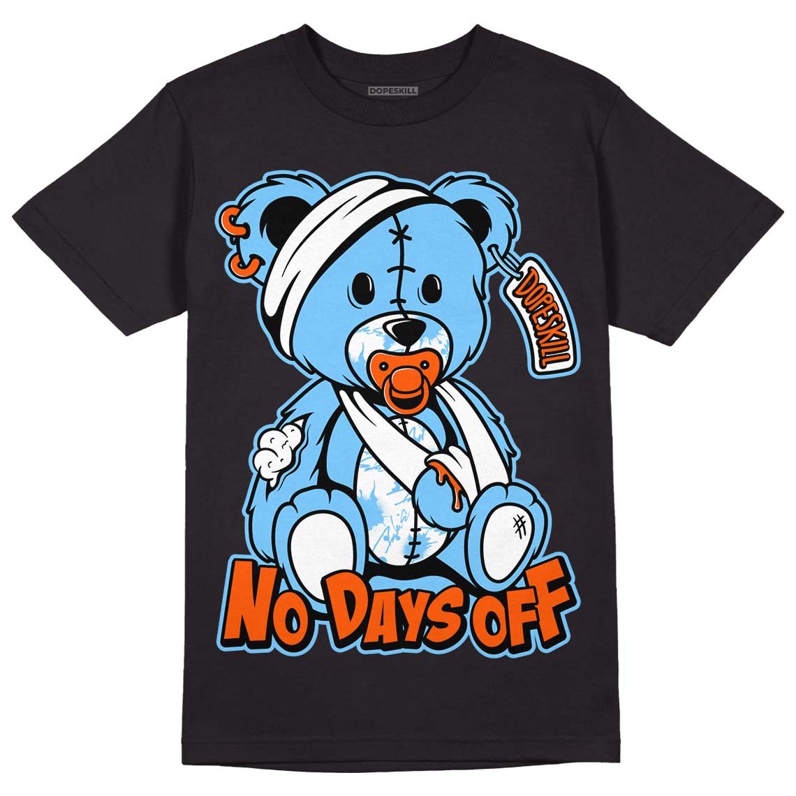 Dunk Low Futura University Blue DopeSkill T-Shirt Hurt Bear Graphic
