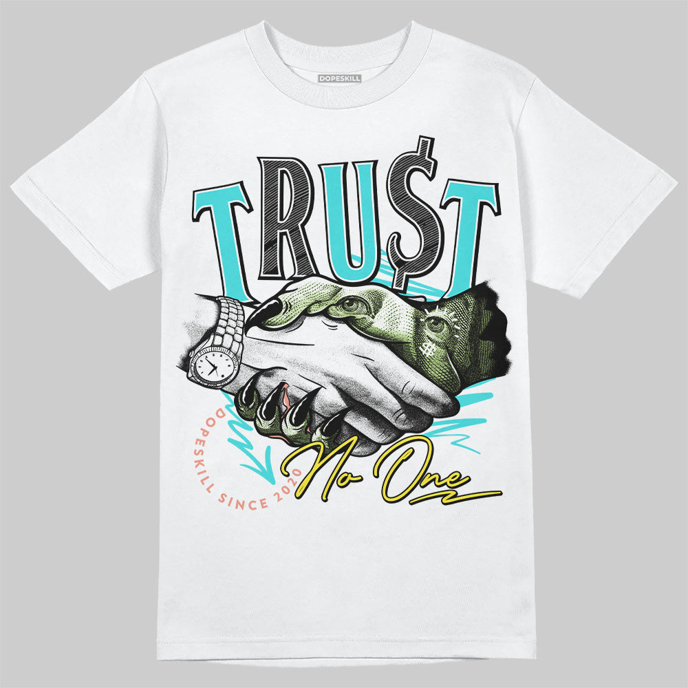 Cyan Burst 9060 DopeSkill T-Shirt Trust No One Graphic