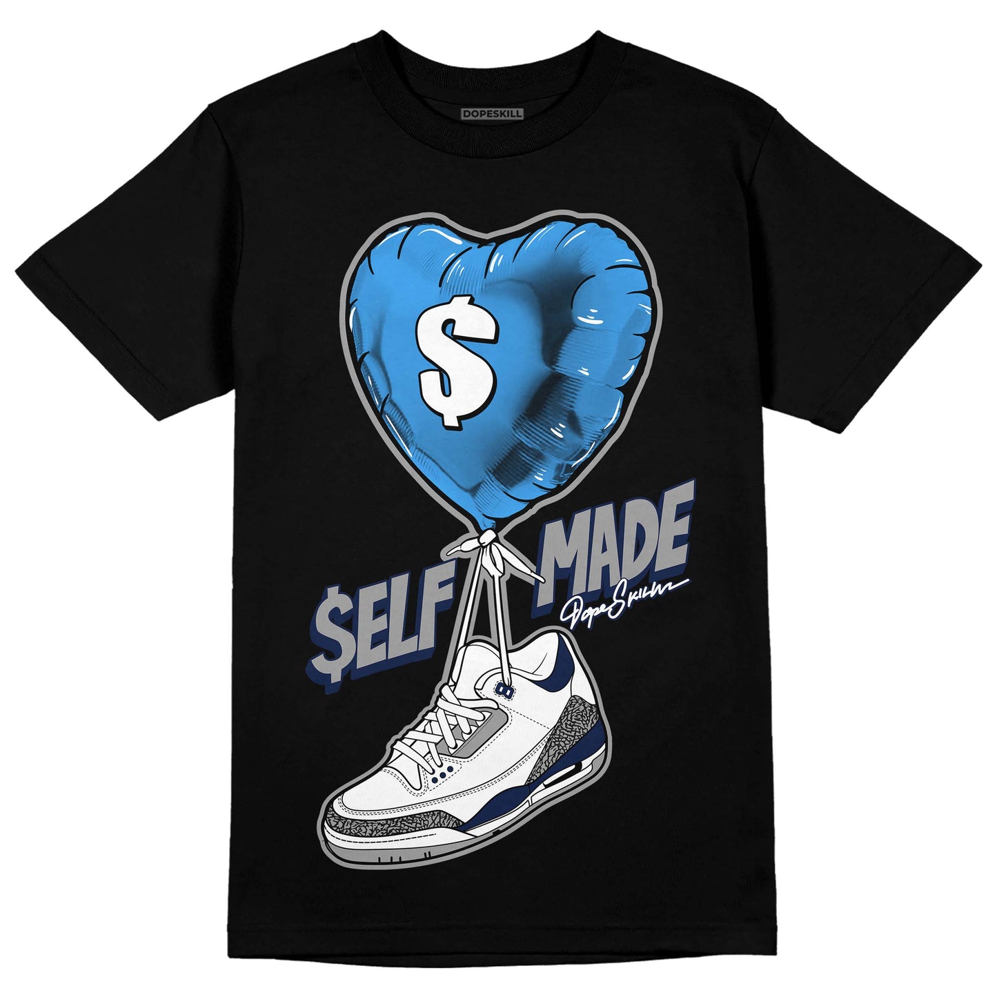 Midnight Navy 3s DopeSkill T-Shirt Self Made Graphic