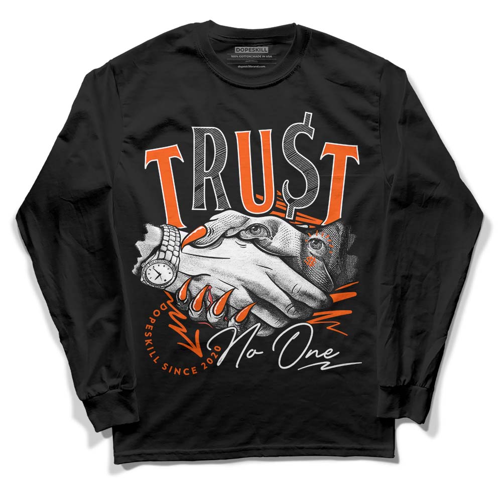 Orange Milk DopeSkill Long Sleeve T-Shirt Trust No One Graphic