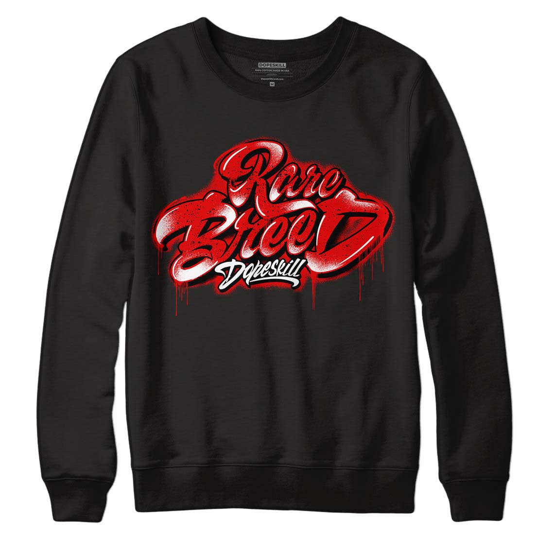 Red Cement 4S DopeSkill Sweatshirt Rare Breed Type Graphic