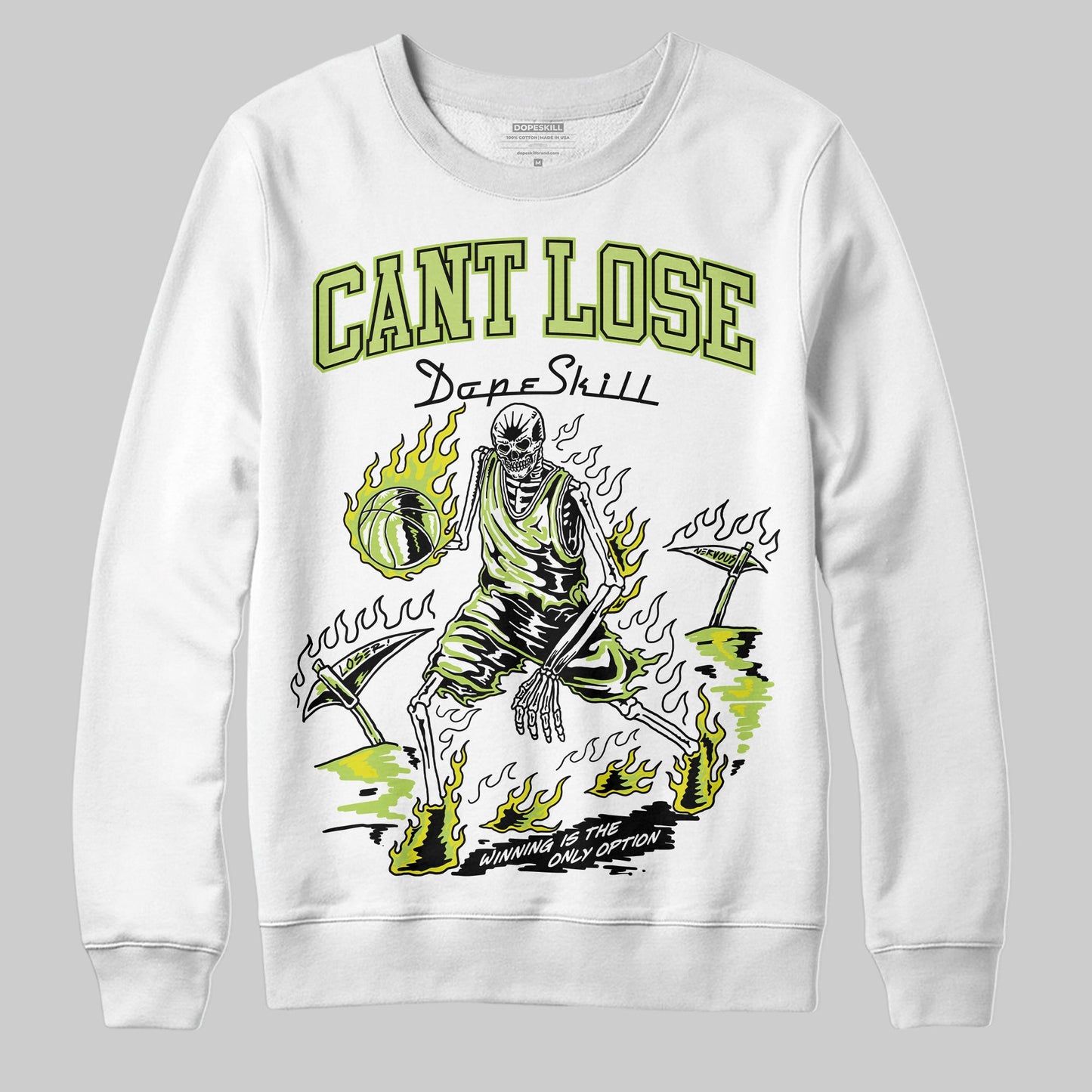 Bright Cactus 13s DopeSkill Sweatshirt Cant Lose Graphic