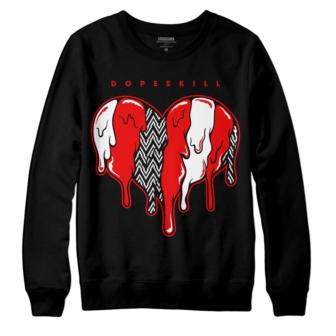 Cherry 12s DopeSkill Sweatshirt Slime Drip Heart Graphic