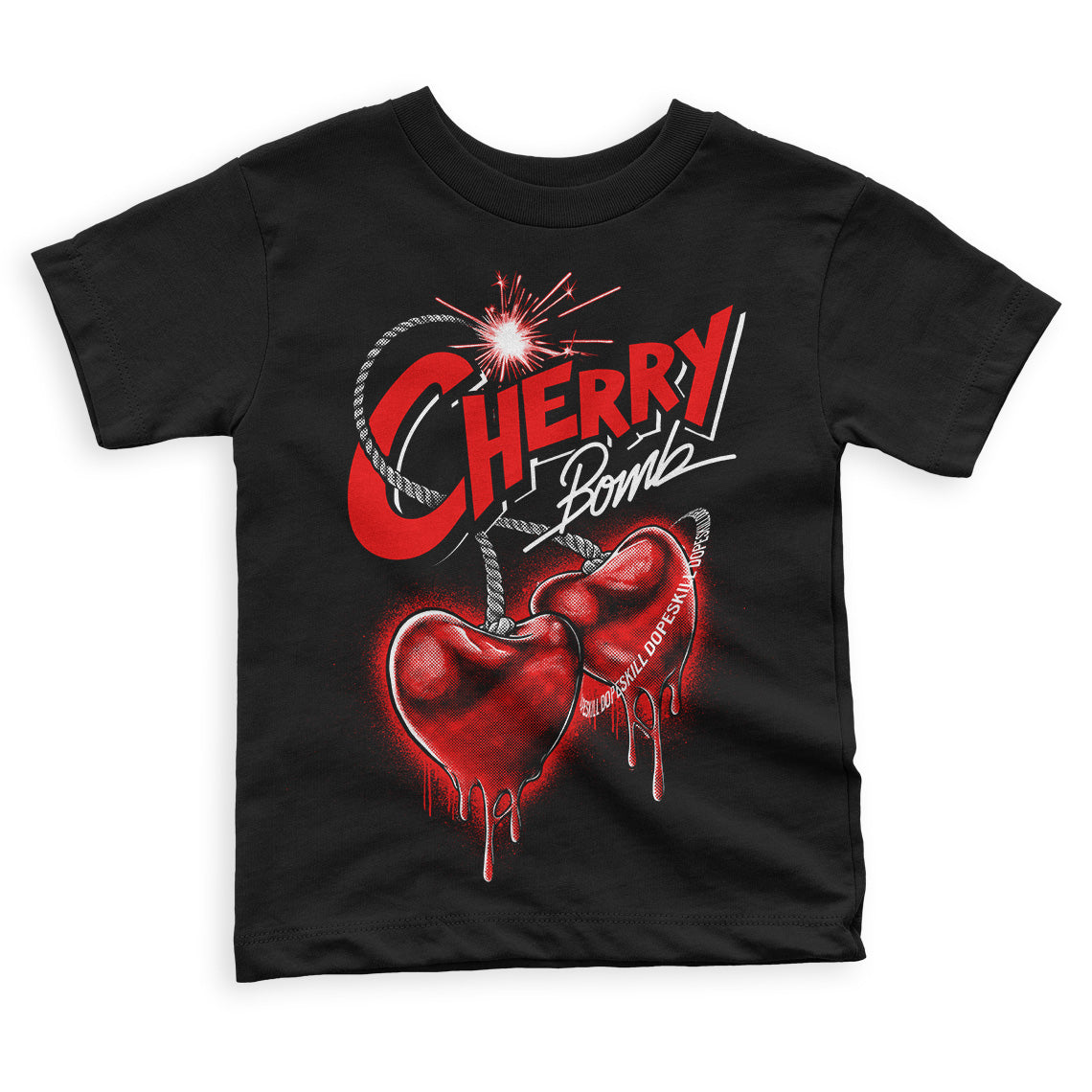 Cherry 11s  DopeSkill Toddler Kids T-shirt Cherry Bomb Graphic