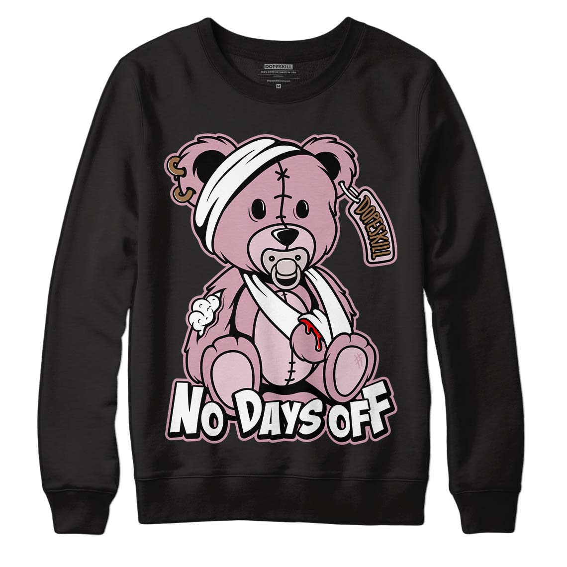 Dunk Low Teddy Bear Pink DopeSkill Sweatshirt Hurt Bear Graphic