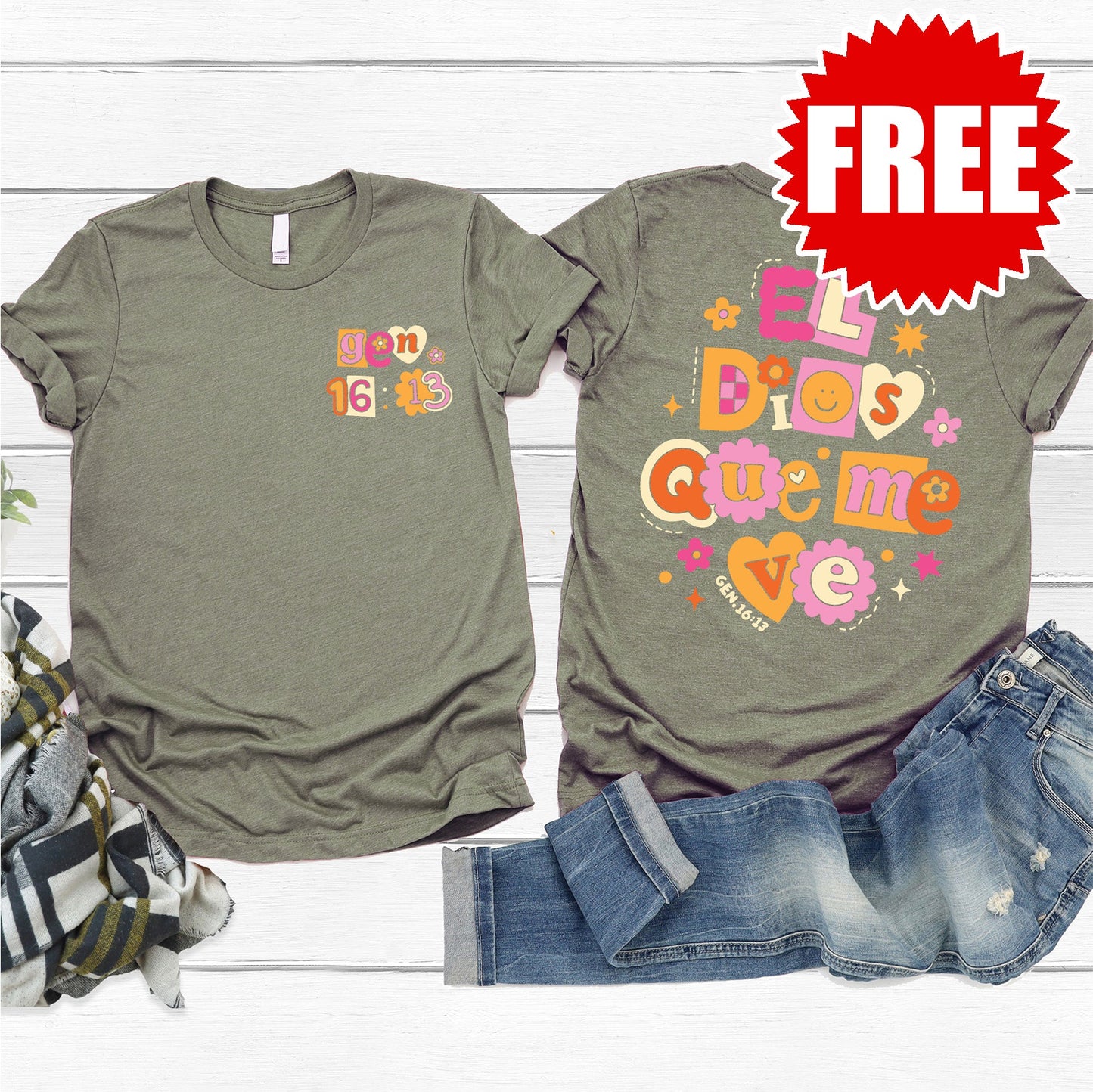 El Dios Tee - Heather Olive - 0