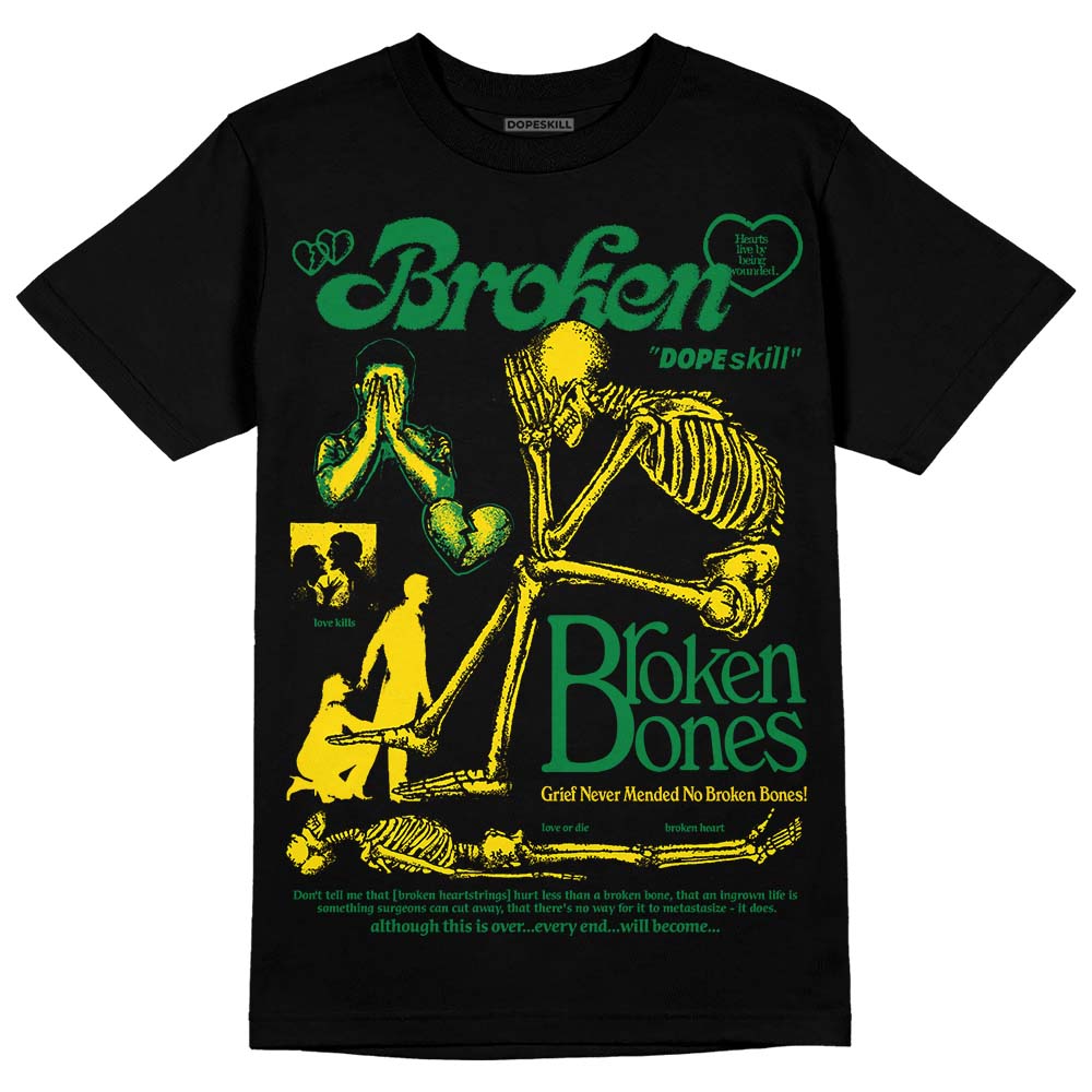 Dunk Reverse Brazil DopeSkill T-Shirt Broken Bones Graphic