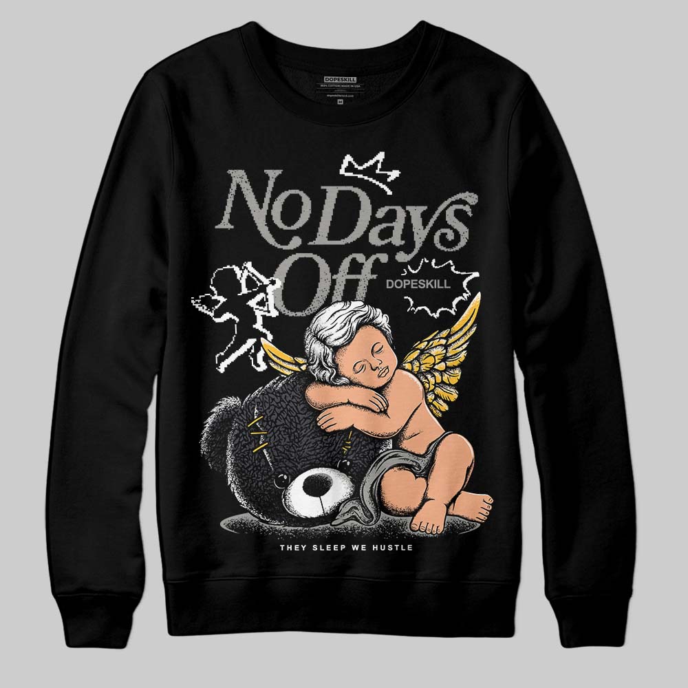 Black Cat 3s DopeSkill Sweatshirt New No Days Off Graphic