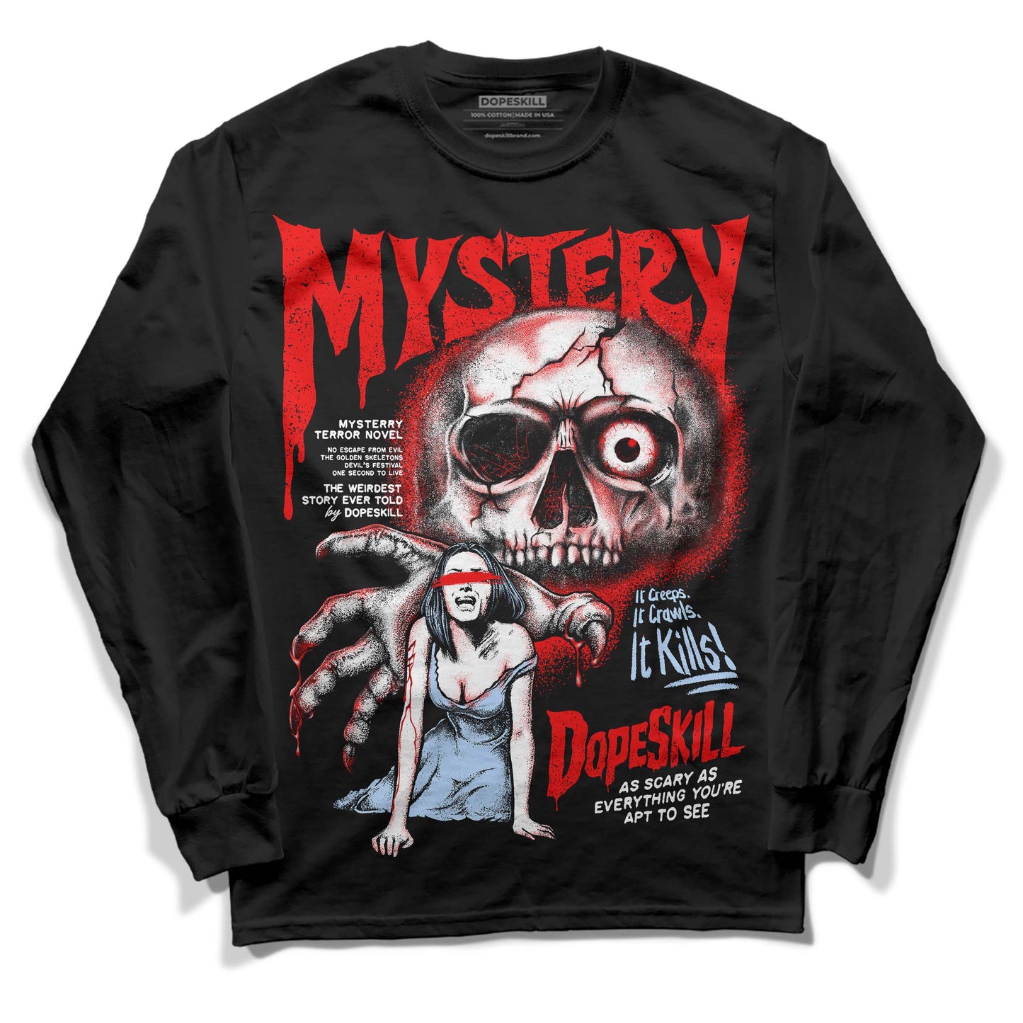 Cherry 11s DopeSkill Long Sleeve T-Shirt Mystery Ghostly Grasp Graphic