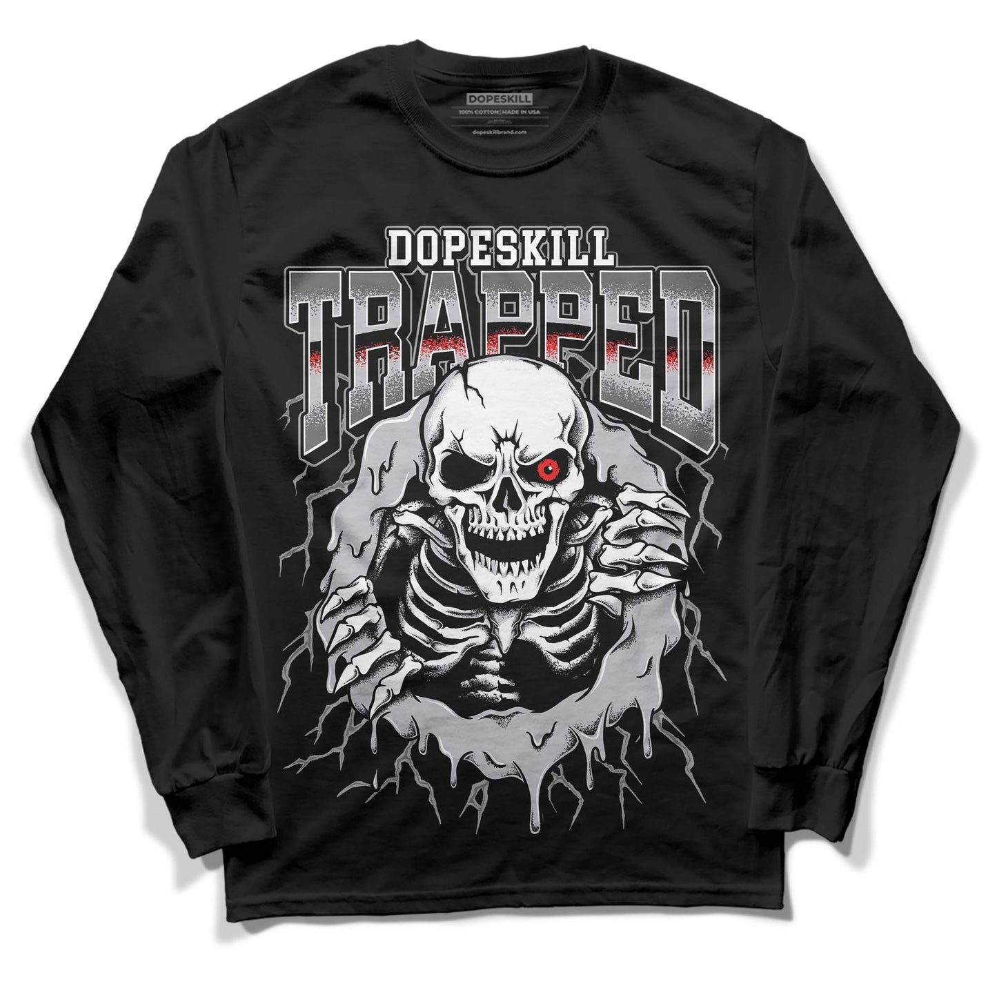 Grey Collection DopeSkill Long Sleeve T-Shirt Trapped Halloween Graphic