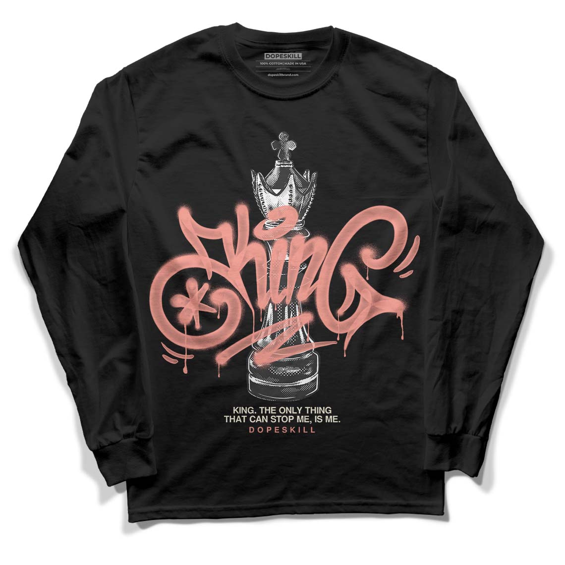 Crimson Bliss 5s DopeSkill Long Sleeve T-Shirt King Chess Graphic