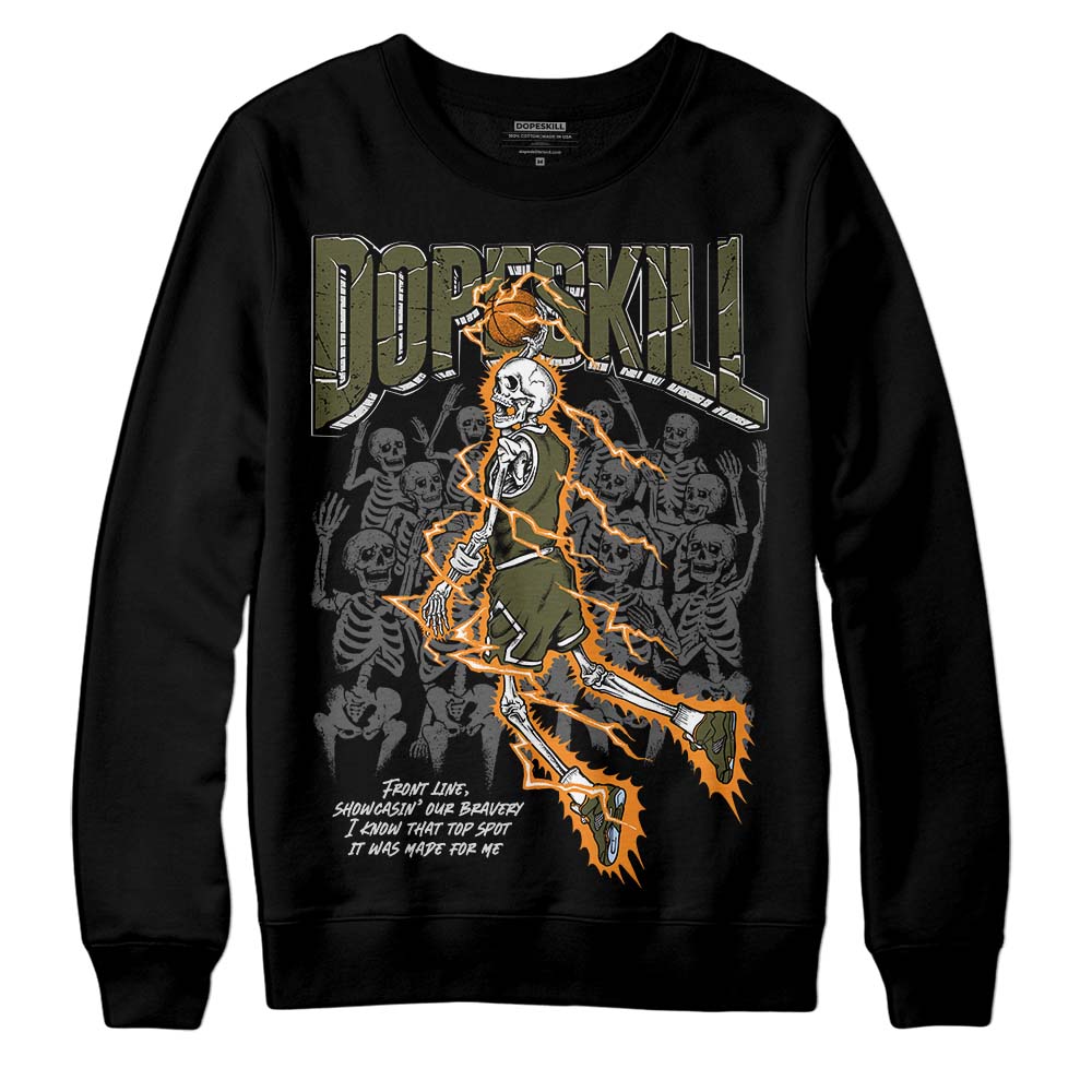 Olive 5s DopeSkill Sweatshirt Thunder Dunk Graphic