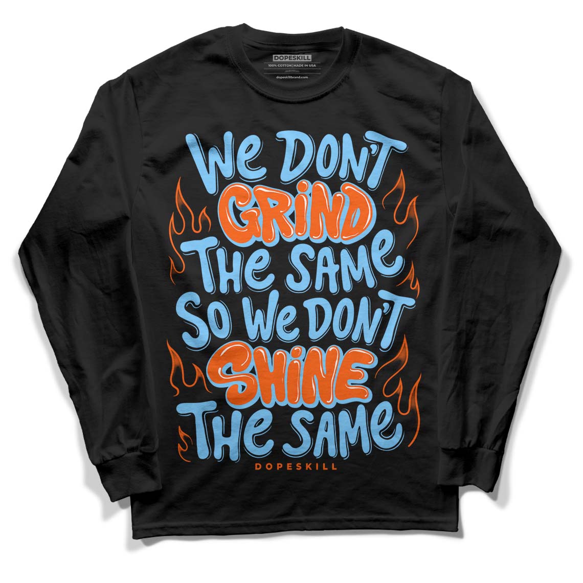 Dunk Low Futura University Blue DopeSkill Long Sleeve T-Shirt Grind Shine Graphic